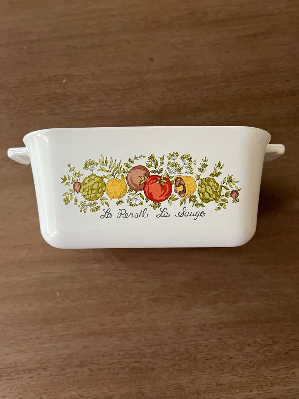 Vintage Corning Ware P-4-B  7”x5 1/2”x3” - Le Persil La Sauge 1970'S